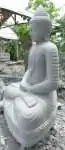 Artikelbild 3 des Artikels “Sitzender Buddha aus Flussstein in Dhyana-Stellung - Geste der Meditation, H. 190 CM “